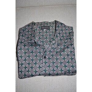 Triumph California Men’s Size XL Short Sleeve Button Up Shirt Green/ Gray